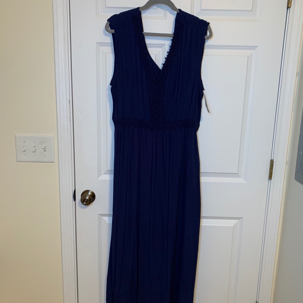 New directions navy blue maxi dress